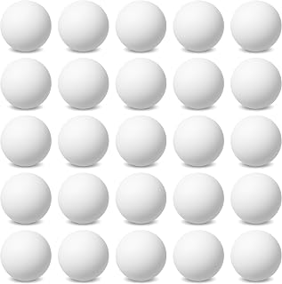 25 x White Ping Pong Balls Table Tennis 40mm No Logos Plain Ideal for Cat Dog Pet Toy School Crafts