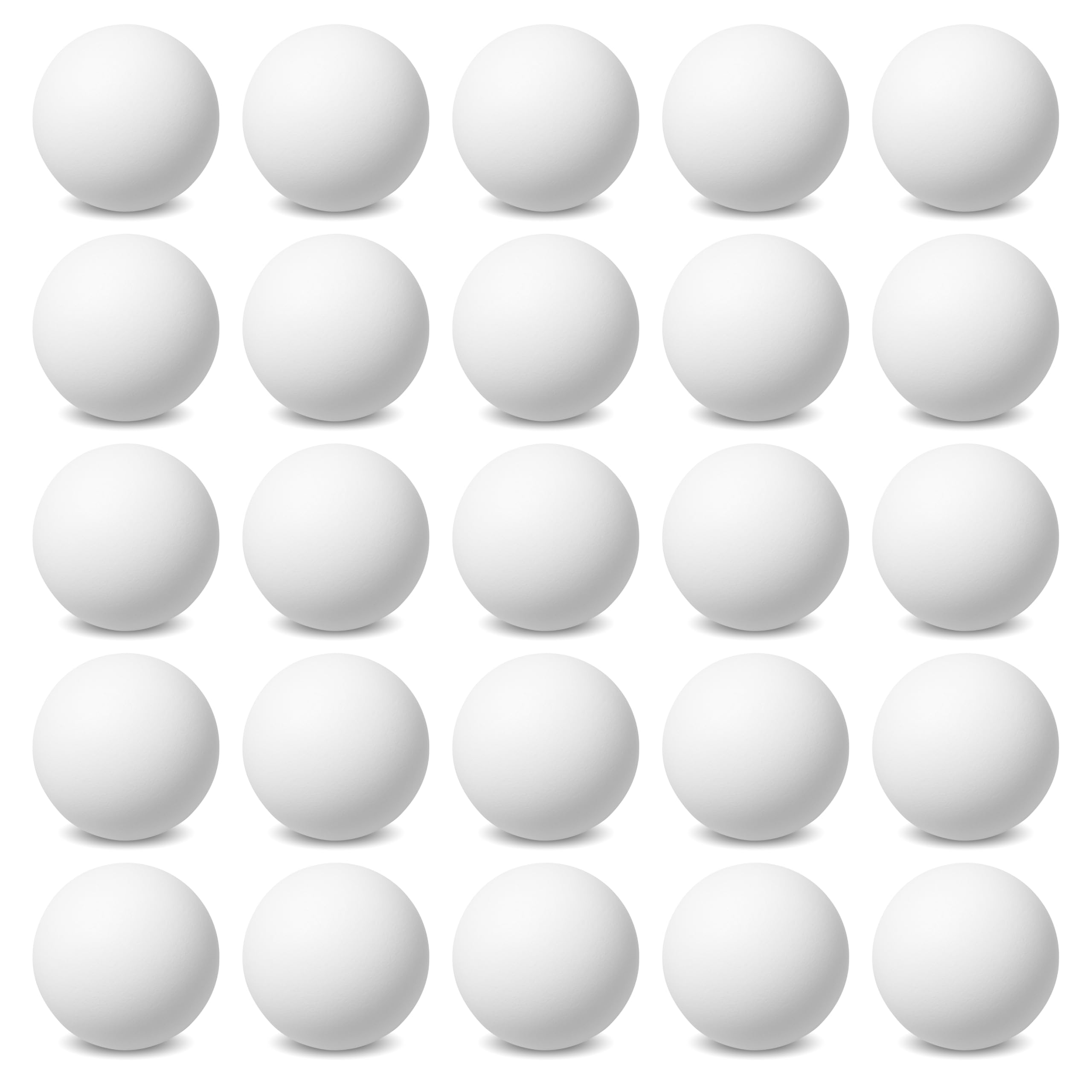 25 x White Ping Pong Balls Table Tennis 40mm No Logos Plain Ideal for Cat Dog Pe