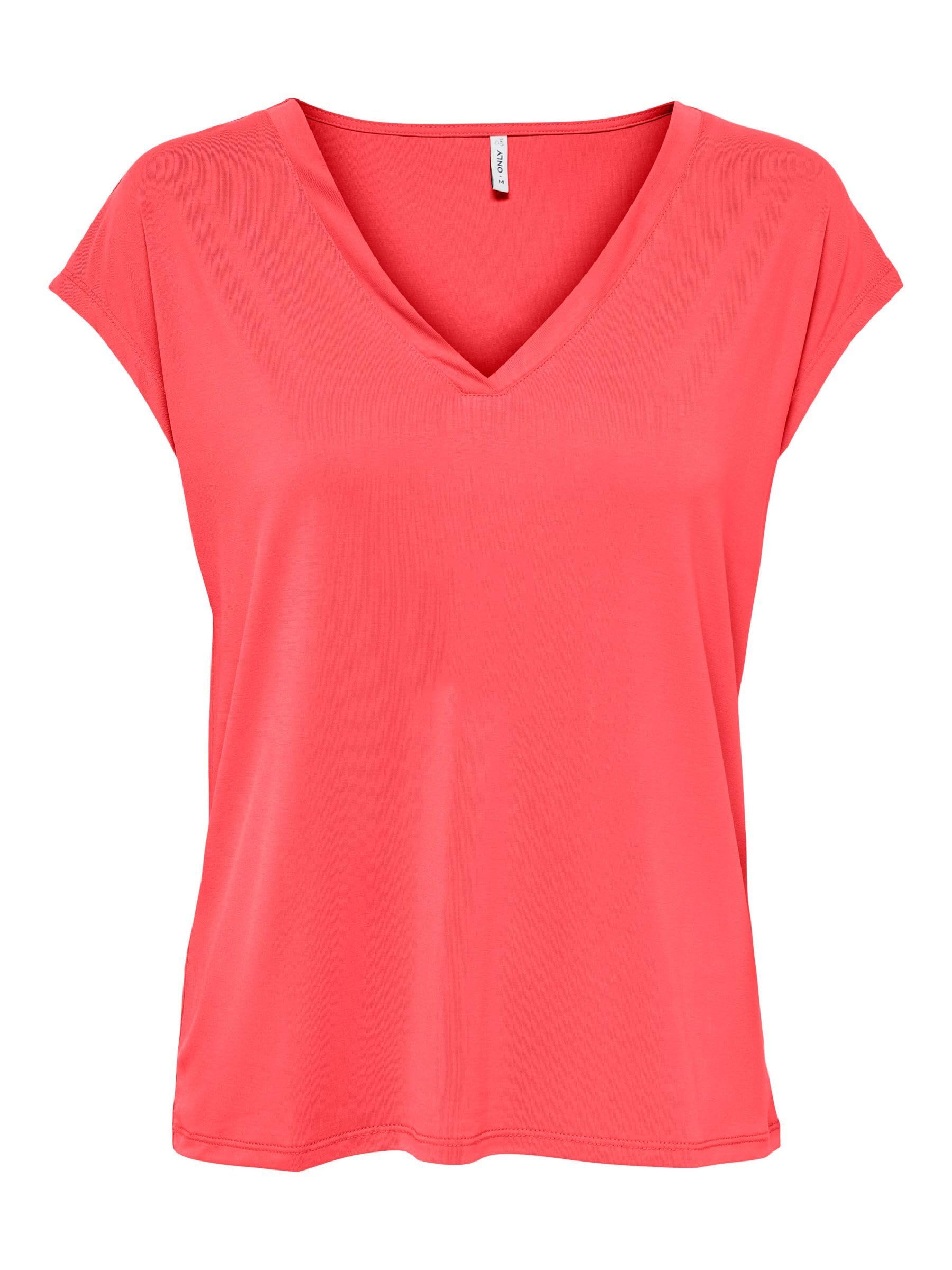 ONLY Women's Onlfree Life S/S Mod.v-Neck Top JRS Noos Onlfree Life S/S Mod.V-Nec