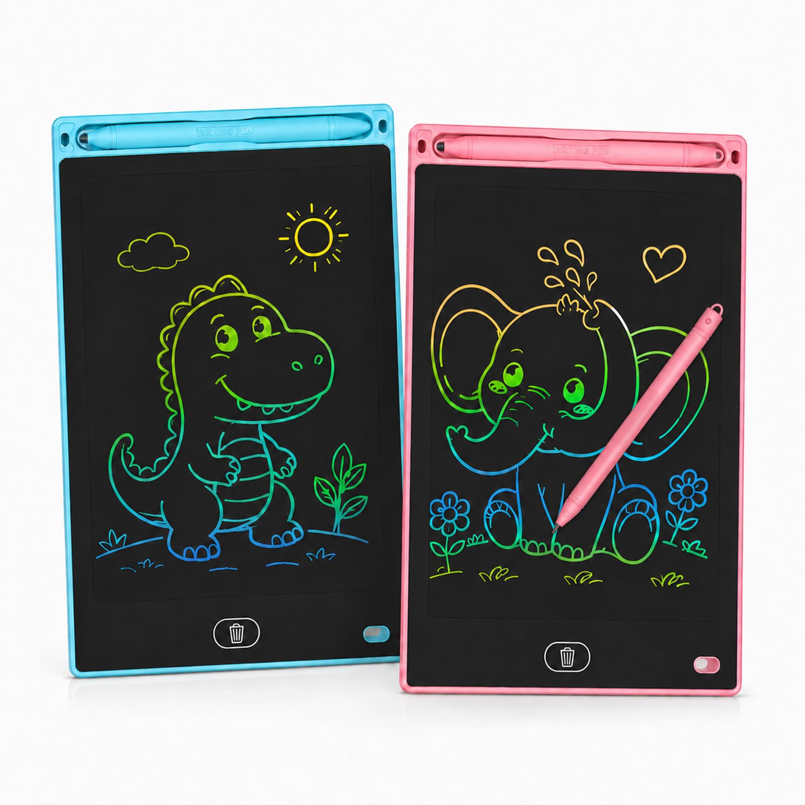 2 Pack LCD Writing Tablet, 8.5 Inch Reusable LCD Writing Board with Erase Lock F