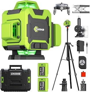 Chishib Laser Level 360° Green Cross Line Self Leveling Laser Measuring Tool