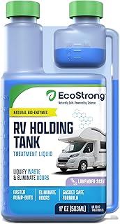 Eco Strong RV Toilet Treatment | RV Black Tank Treatment | RV Holding Tank Digestor, Odor Eliminator, and Cleaner | Perfect for Campers, RVs, Boats, 17 Treatments, Lavender
