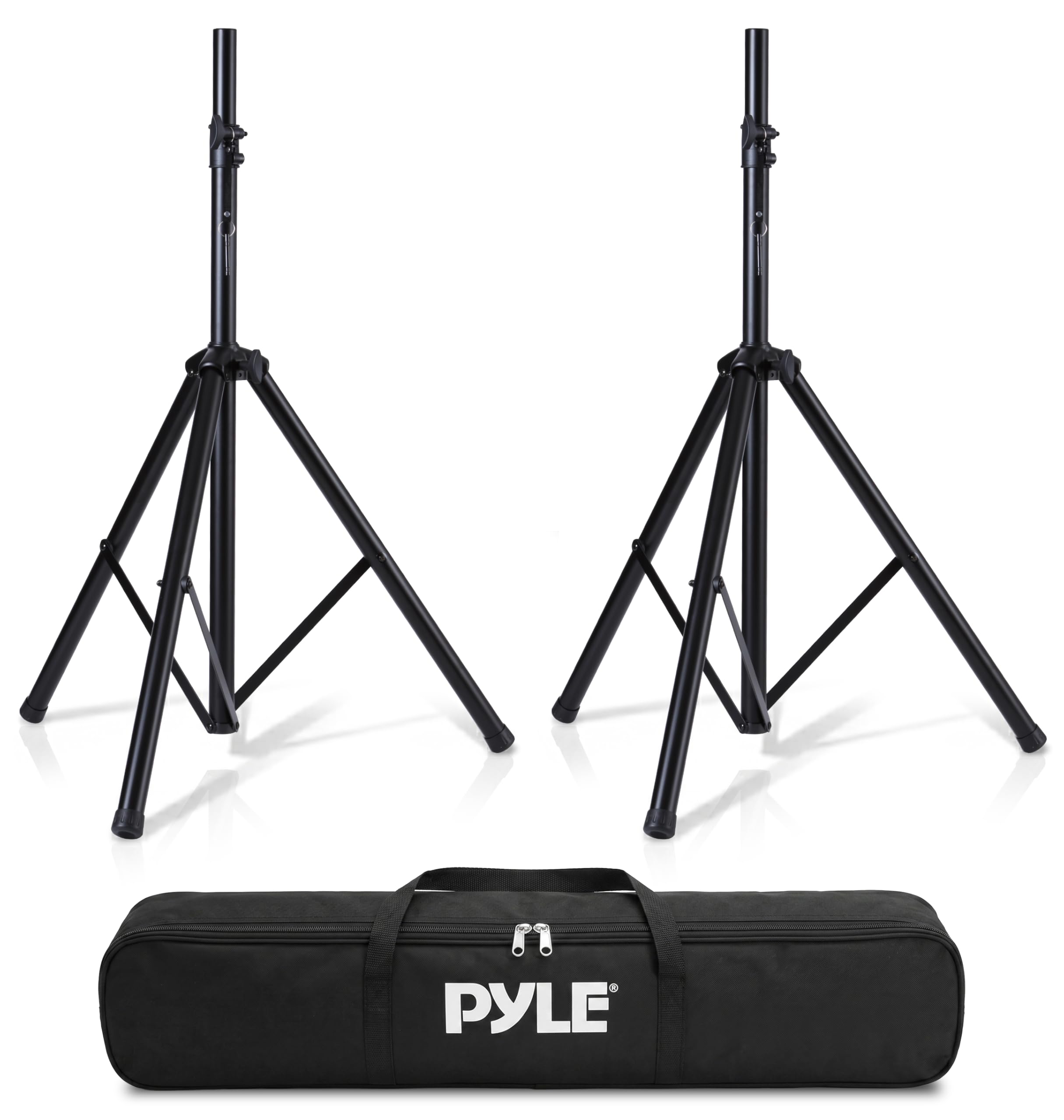 Pyle Universal Dual PA DJ Tripod 2 Speaker Stand Kit with Adjustable Height & St