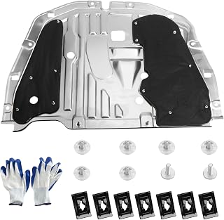 TomGoo Engine Splash Shield Guard Compatible with Honda Civic 2016 2017 2018 2019 2020 2021, Engine Case Guard Under Car Shield Cover OEM 74110-TBA-A00 90674-TY2-A01 Engine Splash Guard