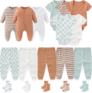 BIGBIGKISS Baby Boy Girl Clothes 18 Piece Layette Gift Set and Accessories
