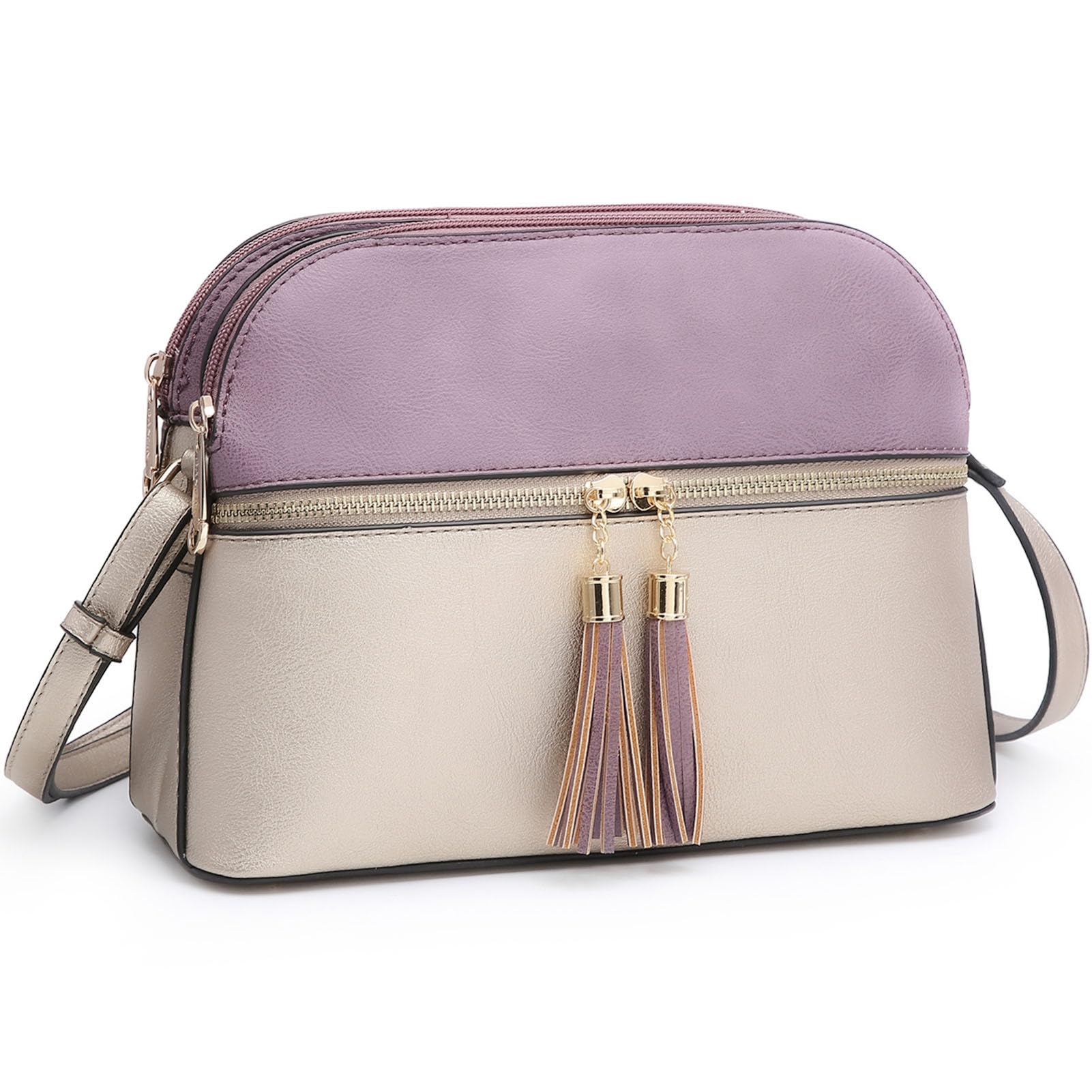 Dasein Women Tassel Zipper Pocket Crossbody Bag Shoulder Purse Fashion Travel Ba