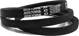 BESTORQ A19 or 4L210 V-Belt, Classic Wrapped Rubber X3 V-Belt, Black, 21" Outside Circumference x .51" Width x .34" Height, Pack of 2