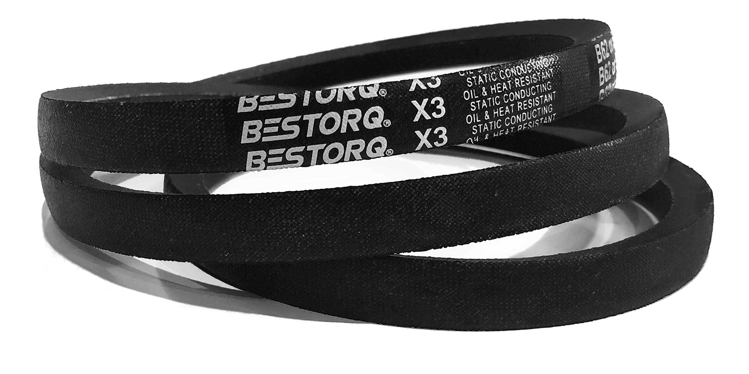 BESTORQ A19 or 4L210 V-Belt, Classic Wrapped Rubber X3 V-Belt, Black, 21" Outsid