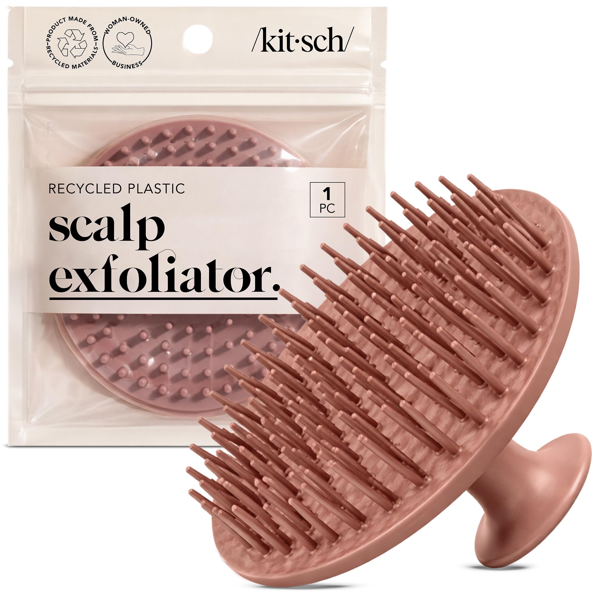 Kitsch Scalp Massager for Hair Care - Shampoo Brush Scalps - Terracotta | Scalp 