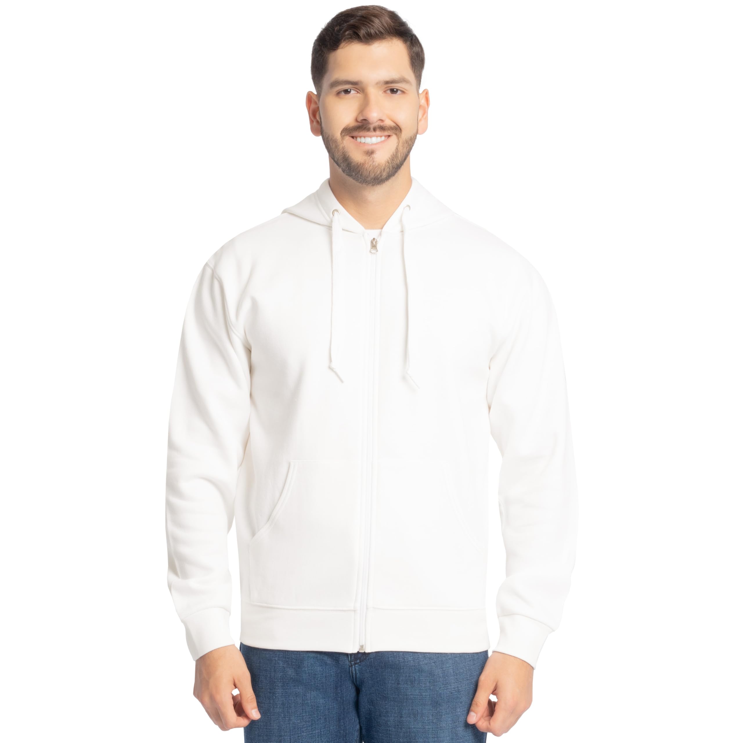 Fruit of the Loom Eversoft Fleece Full Zip Hoodie Sweatshirt