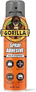 Gorilla Heavy Duty Spray Adhesive, Multi-Purpose, Indoor Outdoor, 396g | Permanent Bond Formula With Wide Pad Nozzle And Controlled Spray For Clean, Even Coverage On Projects