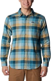 Columbia Men's Collegiate Flare Gun Flannel Long Sleeve Shirt Button Down Shirt