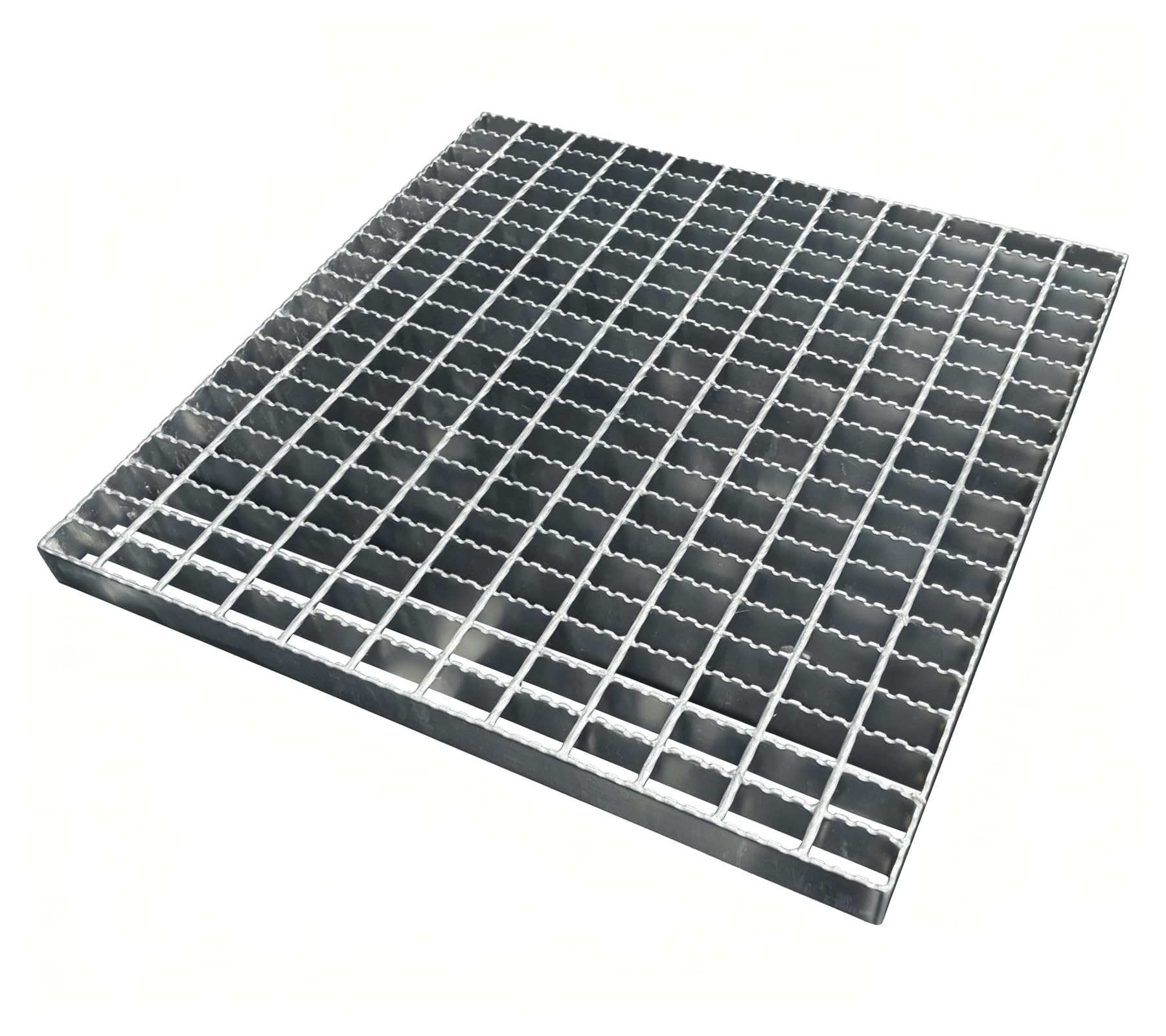 Natotela 24in B125 Serrated Galvanized Steel Drain Grate (23.6x23.6 in) | Anti S