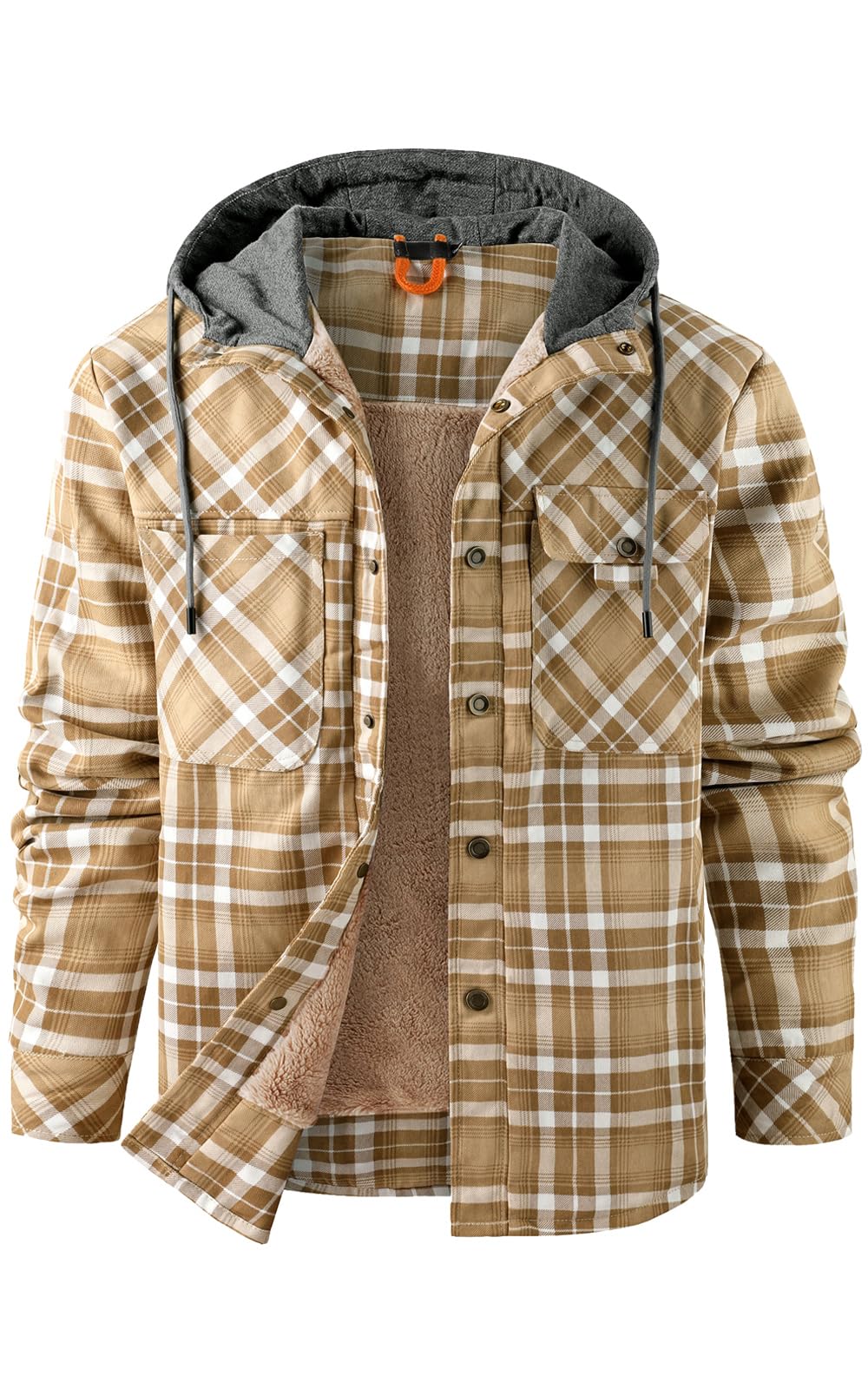 Mr.Stream Woodman Men's Hooded Shirt Plaid