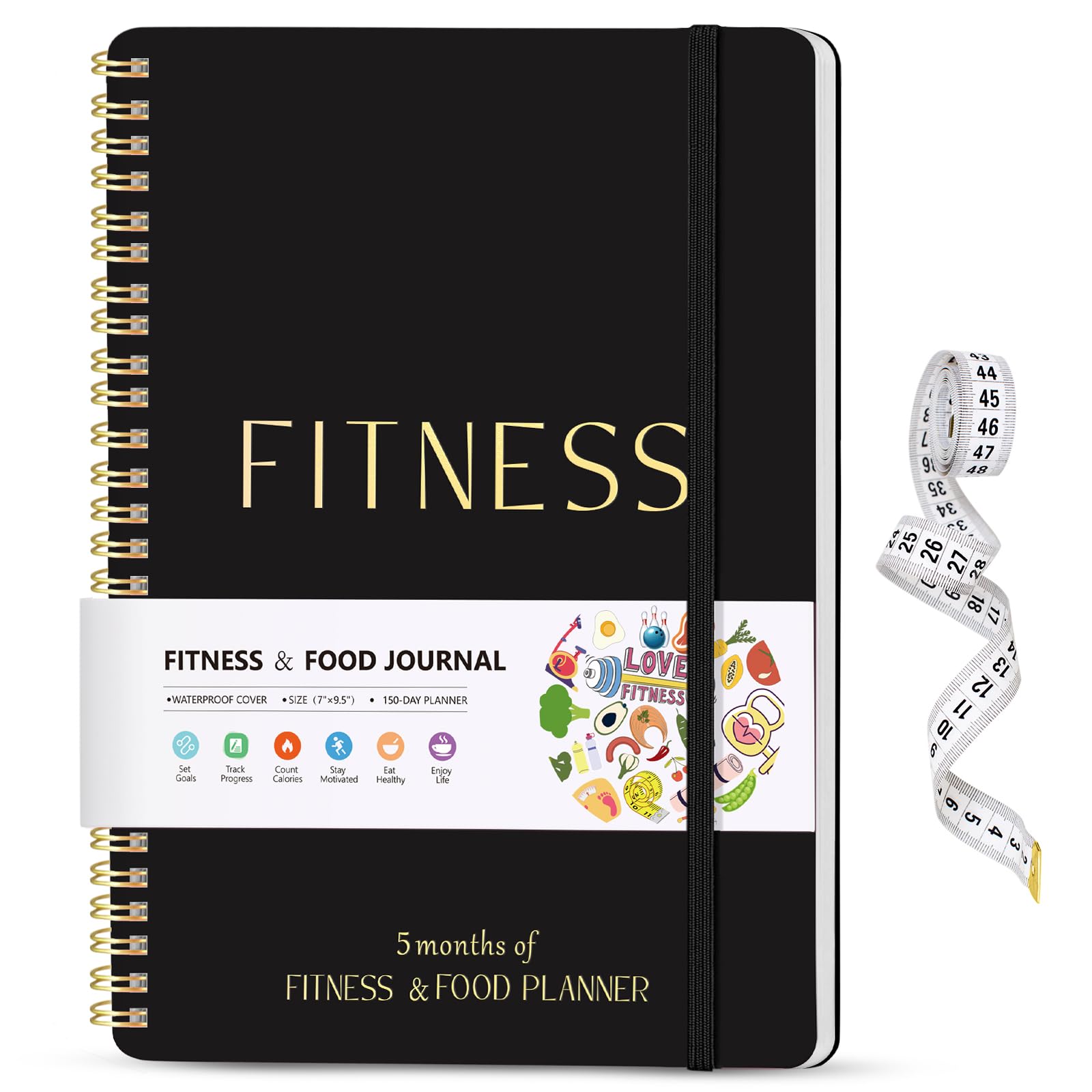 Fitness Journal for Women & Men, Food & Workout Journal Planner Log Book with Me