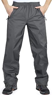 33,000ft Men's Waterproof Rain Pants Lightweight Hiking Pants Outdoor Windproof Hiking Camping Golf Pants