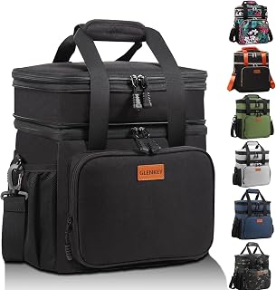 GLENKEY Expandable Lunch Bag Insulated Leakproof Cooler Work Outdoor