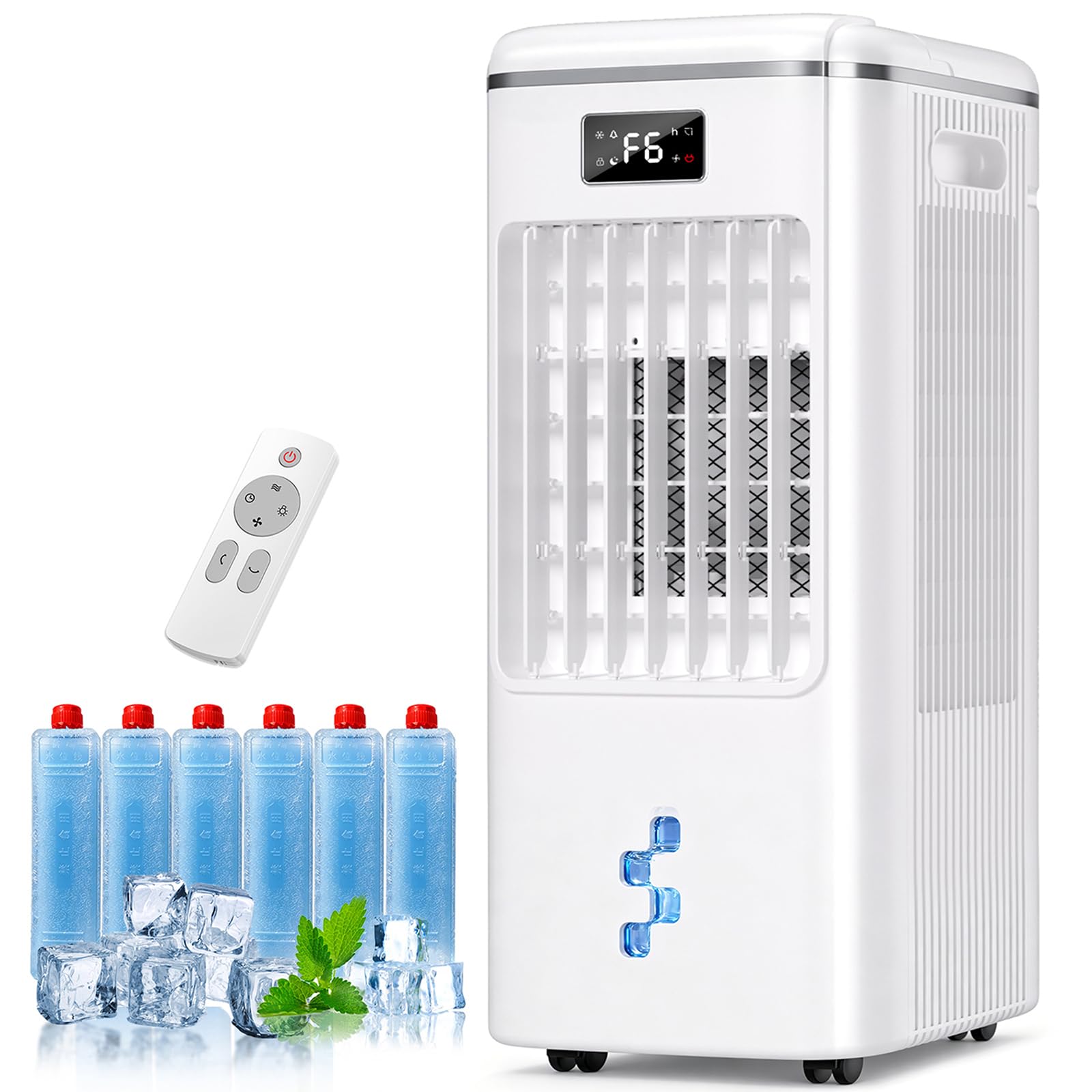 Windowless Portable Air Conditioners Fan, Swamp Cooler 3 Modes & 3 Speeds, 16FT 