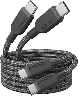 Anker 240W USB C to USB C Cable, Fast Charging Cord (2pack, 1.8m, Black) | For iPhone 17 / 16 Series, MacBook Pro 2020, iPad Air 4, and More