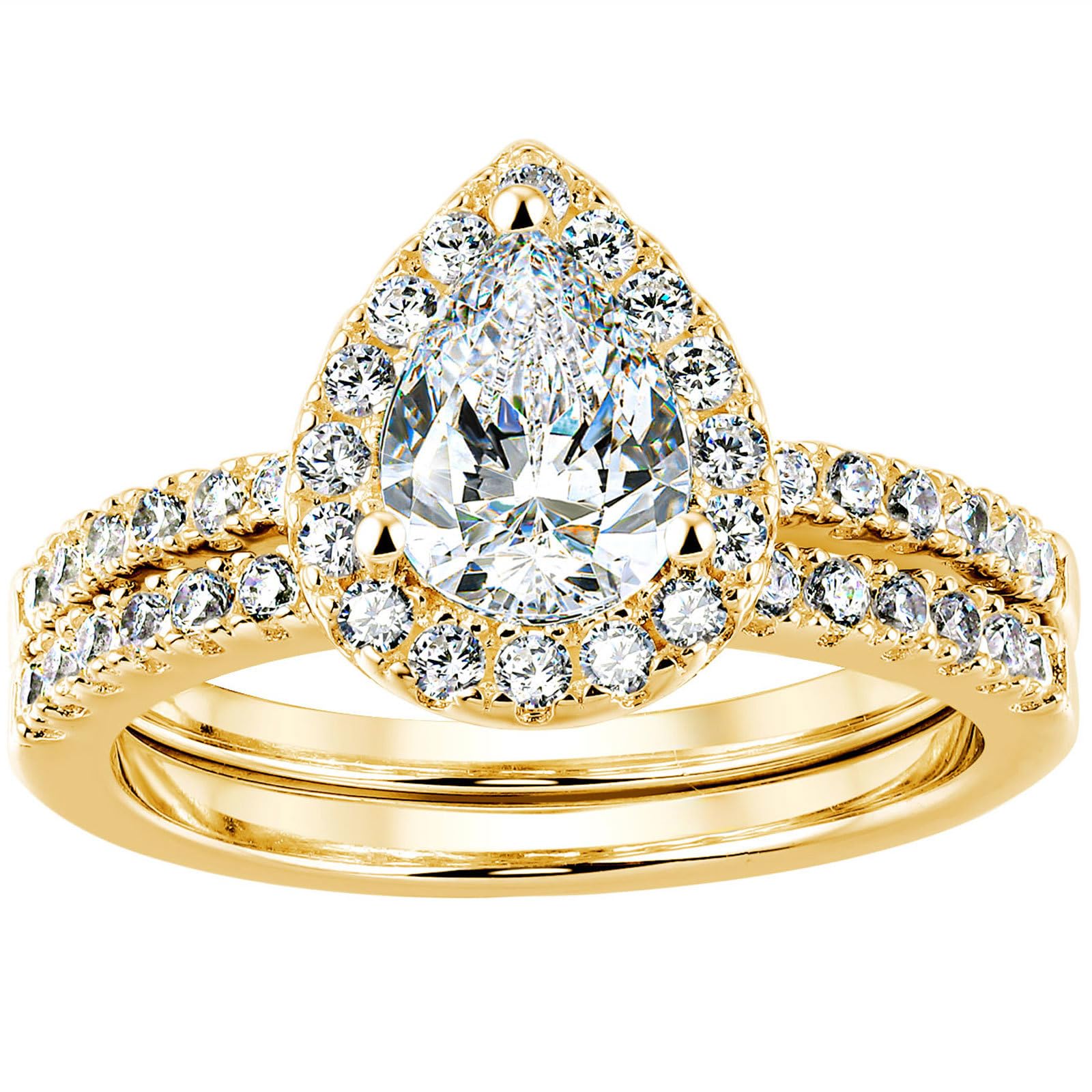 1.78ct Cubic Zirconia Women's Wedding Rings Silver Plated