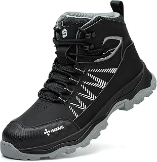 Safety Shoes for Men Safety Boots Women Lightweight Work Boots with Steel Toe Slip Resistant
