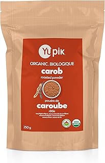 Yupik Organic Roasted Pure Carob Powder 250g, USDA Certified, Non-GMO, Vegan, Gluten-Free, Caffeine-Free Superfood for Baking & Smoothies