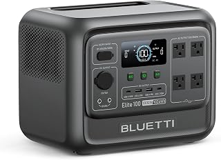 BLUETTI Elite 100 V2 Portable Power Station for Camping 1024Wh 1800W | 3600W Surge, 35% Smaller, 70 Min Fast Charging, 10ms UPS, LiFePO4 Battery Solar Generator for Home Backup, Emergency, Outdoor