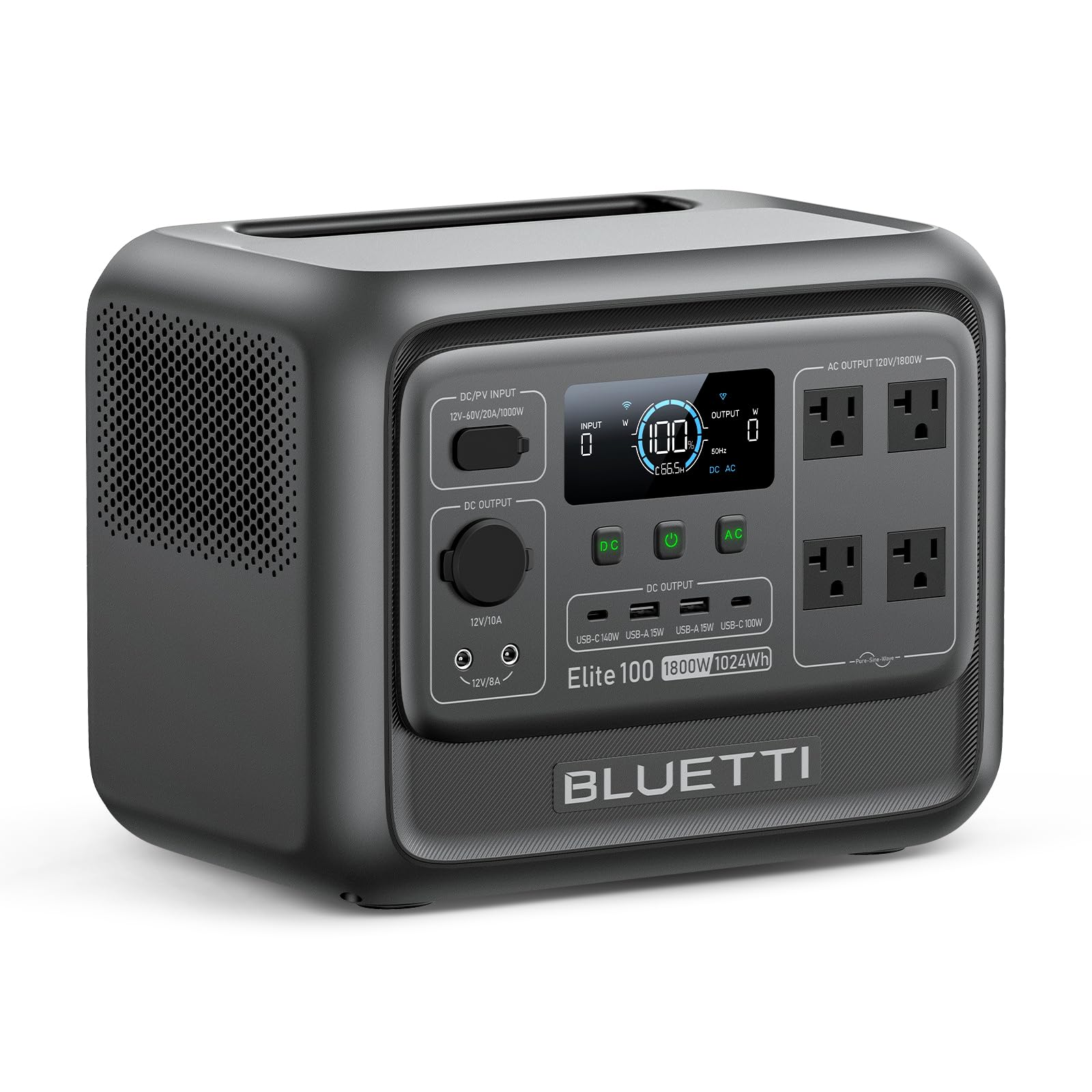 BLUETTI Elite 100 V2 Portable Power Station for Camping 1024Wh 1800W | 3600W Sur