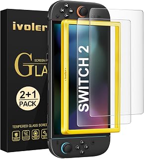 ivoler 2 Pack Matte Screen Protector Compatible with Switch 2 Model 2025 with Tempered Glass Protection Film - without Air Bubbles -Ultra Resistant Hardness 9H