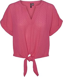 Vero Moda Vmgabbi SS Tie Top Wvn Ga Top Donna