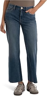 KUT from the Kloth Kelsey High-Rise Fab Ab Ankle Flare-Inset Leg