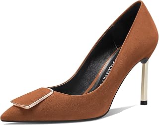 Castamere Women's High Needle High Heel Closed Toe Pointed Toe Pumps Slip-on Party Office Dress Cute Classic Shoes 8.5 cm Heels
