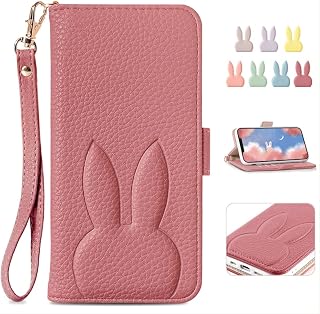 MAGICASE iPhone 14 Case, Folio, iPhone 14 Smartphone Case, iPhone 14 Case, Phone Cover, Stylish, Simple, Magnetic, Rabbit, Card Storage, Phone Case, Cute, Wallet Style, Rabbit, Popular, Mobile Cover