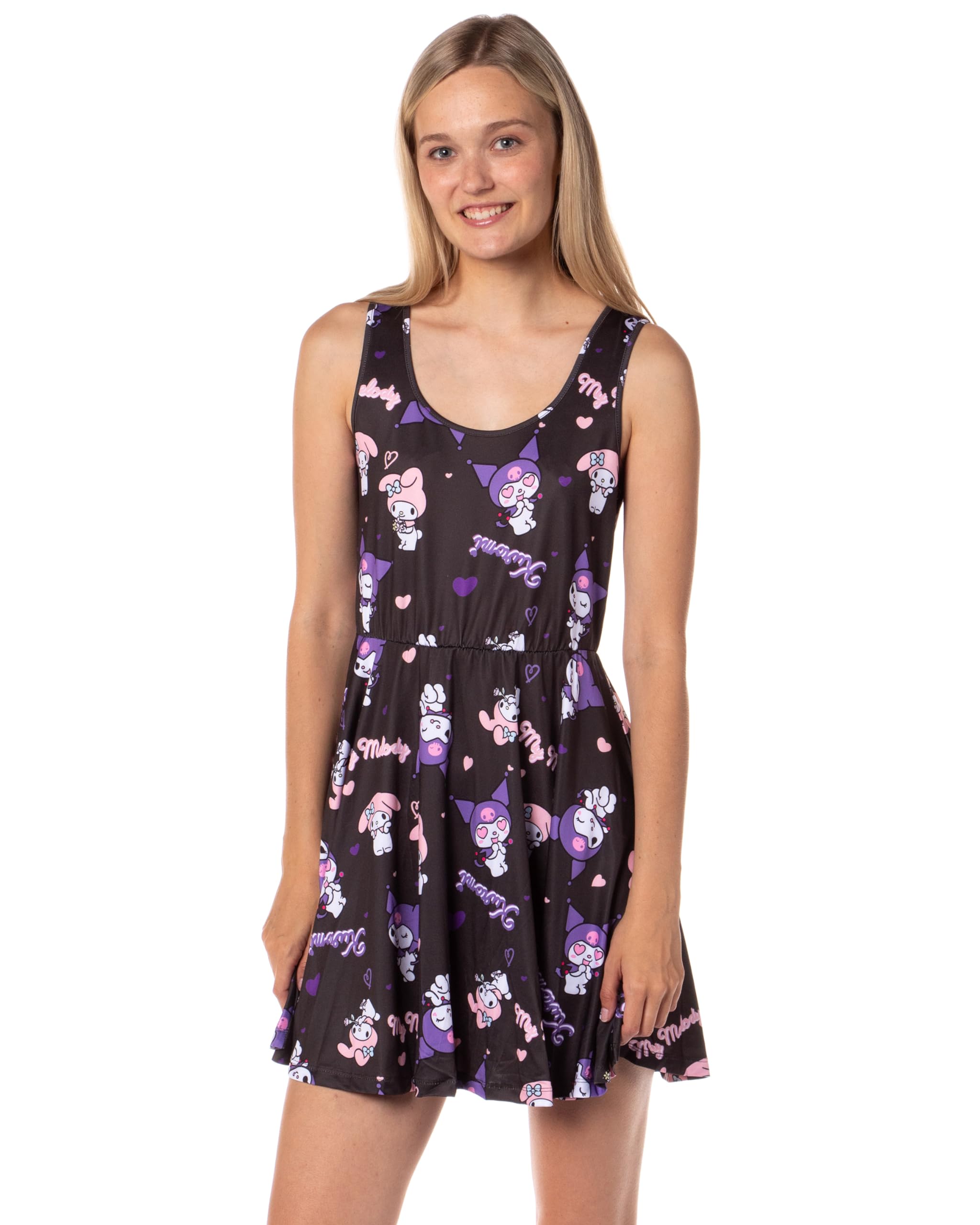 Sanrio Hello Kitty Women's All Over Print Tank Top Adult Casual Summer Spring A-
