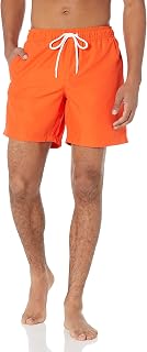 Amazon Essentials Men's Swim Shorts with Mesh Lining, Pockets and Drawstring Closure