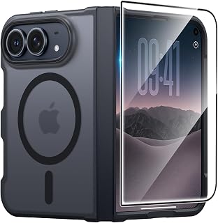 FNTCASE for iPhone Duo Case, Fit for Magsafe, Black | Screen Protector, Translucent Matte, Military Grade Drop Proof, Shockproof Protection Bumper, Protective Magnetic Phone Cover