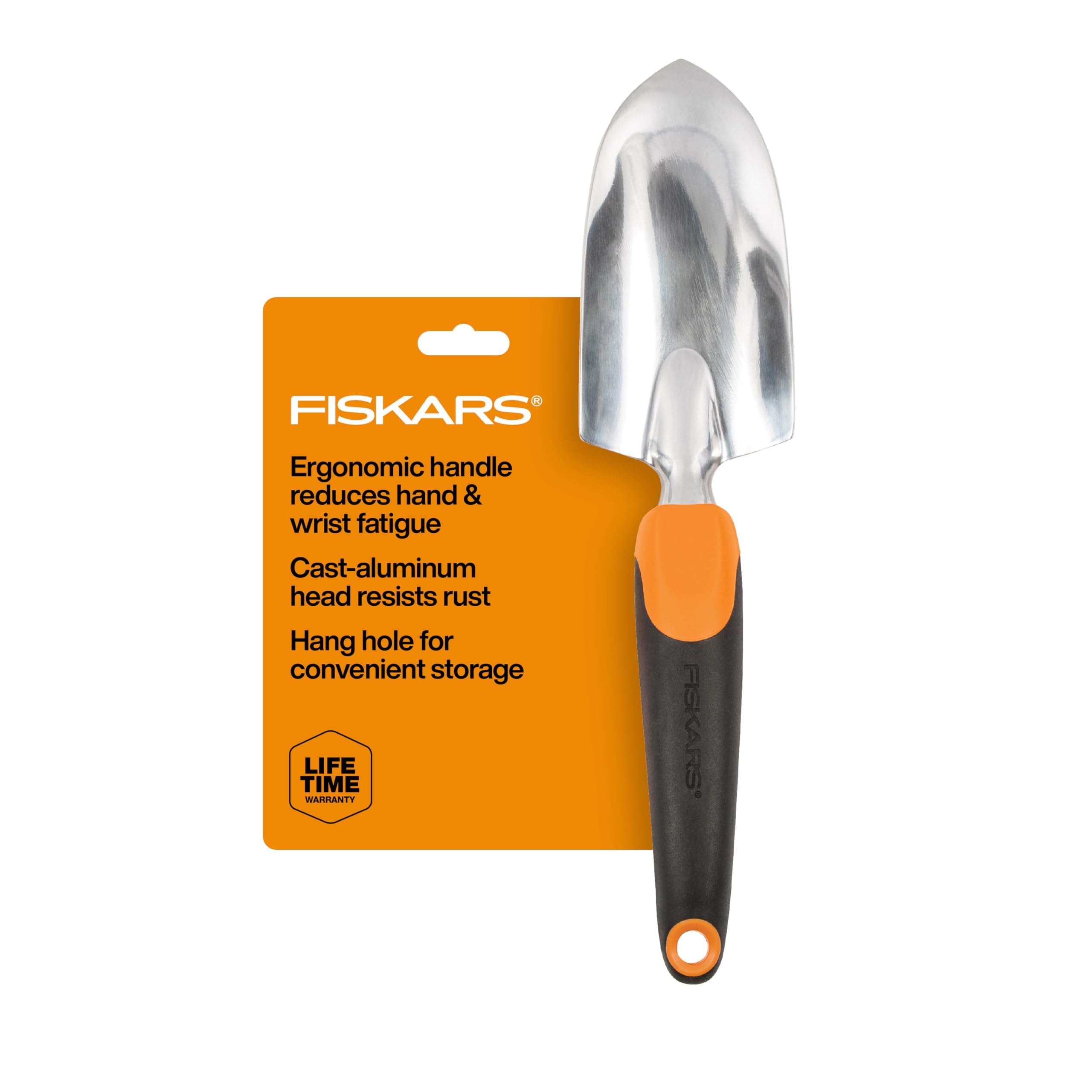 Fiskars Ergo Garden Trowel, Heavy Duty Hand Tool for Digging and Planting | Heav
