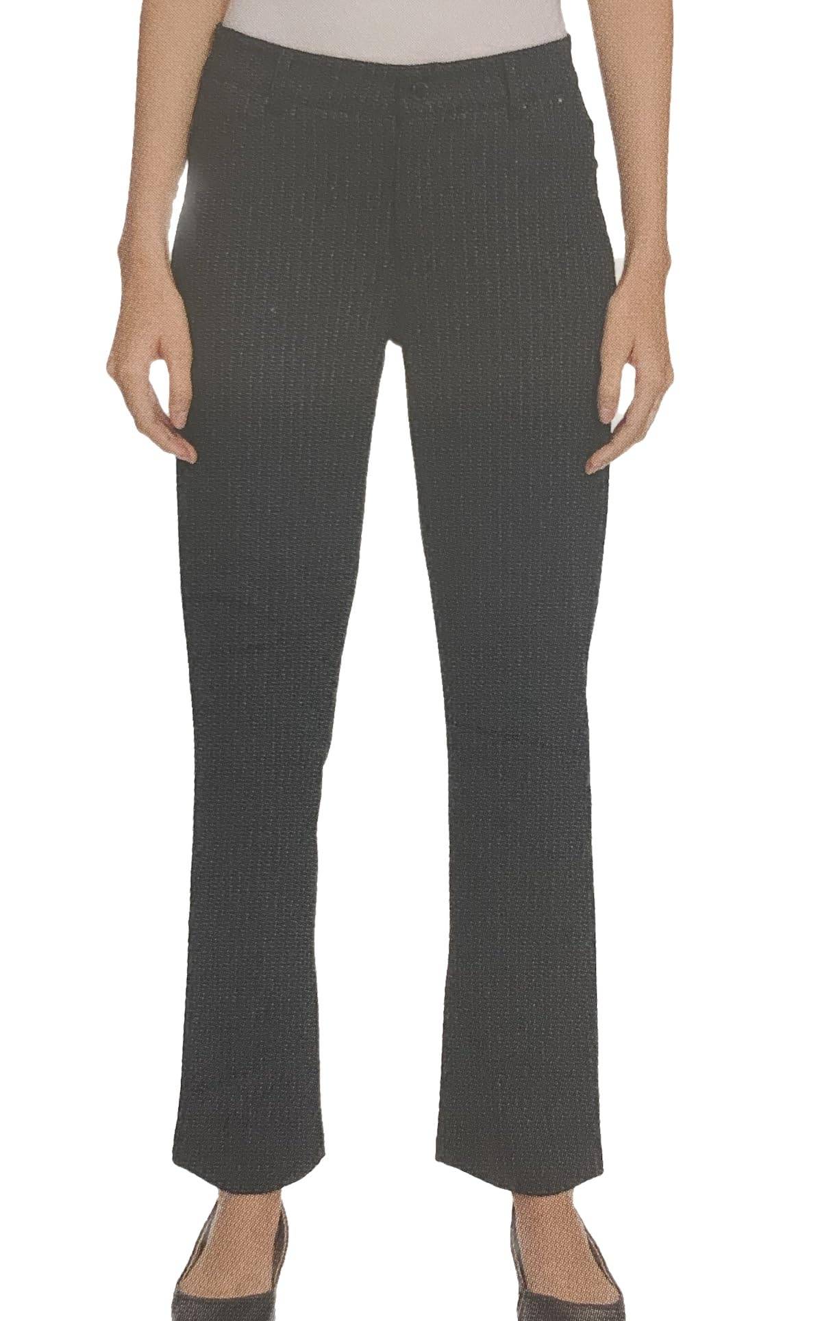 DKNY Women's High Waist Dress Pants - Straight Leg Ponte Pant - Office Work Busi