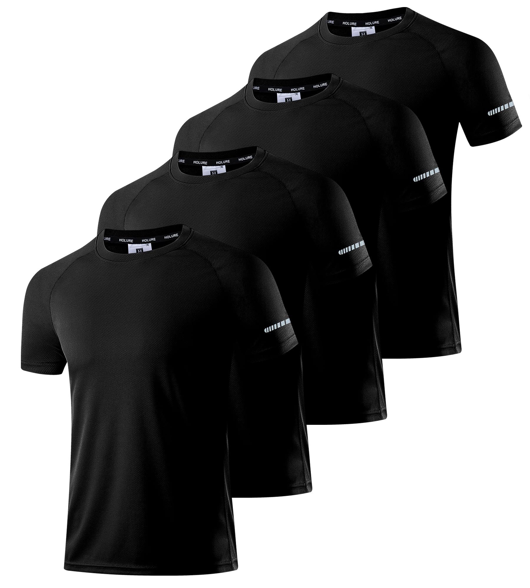Holure Men's Sports T-Shirts, Breathable, Quick-Drying, Short-Sleeved, Functiona