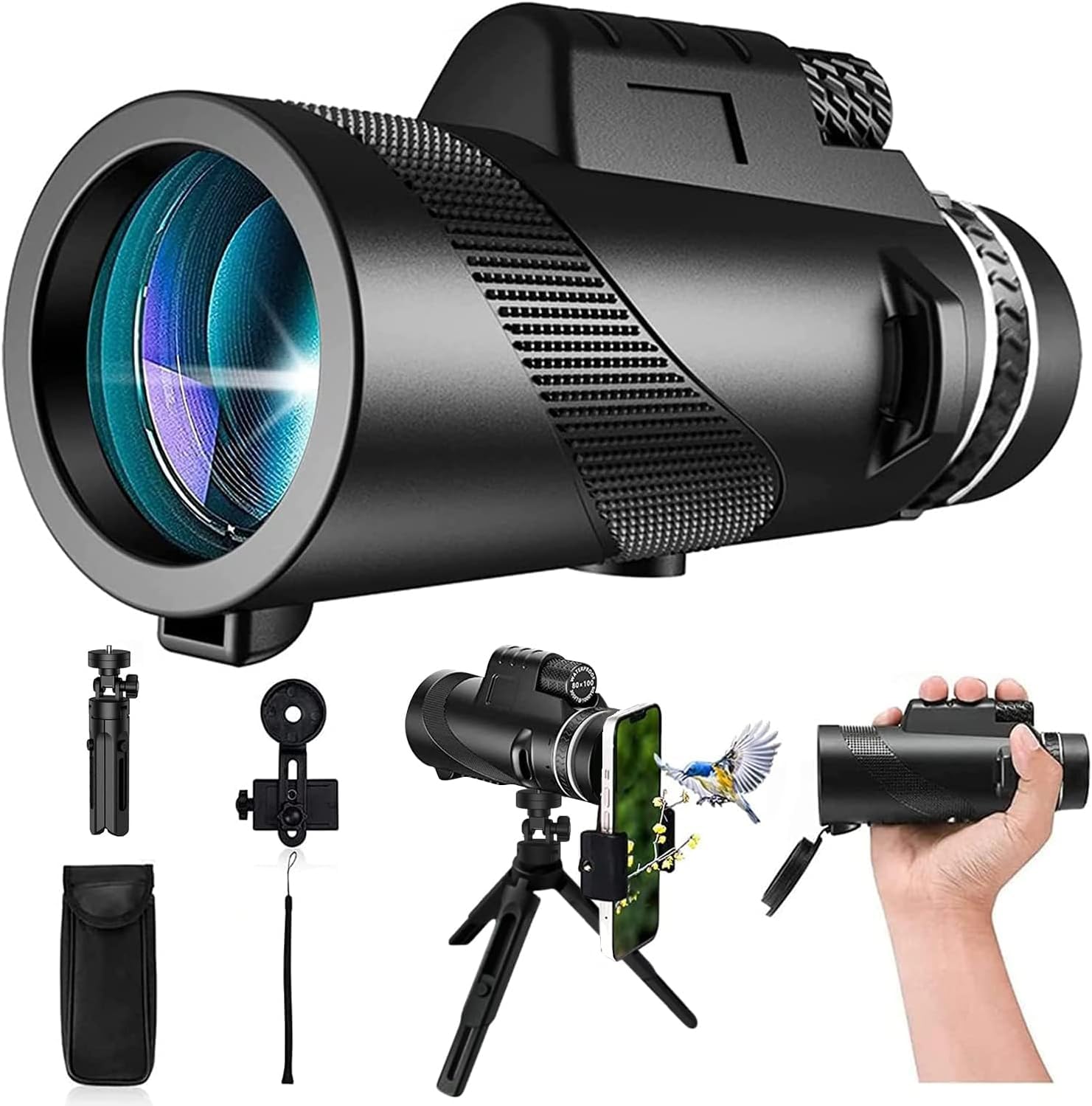 Monocular-Telescope 80x100 High Power Telescope for Adults High Definition Monoc