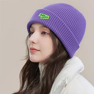 Stylish and slouchy ribbed knit beanie for men and women, warm and comfortable for casual and outdoor activities