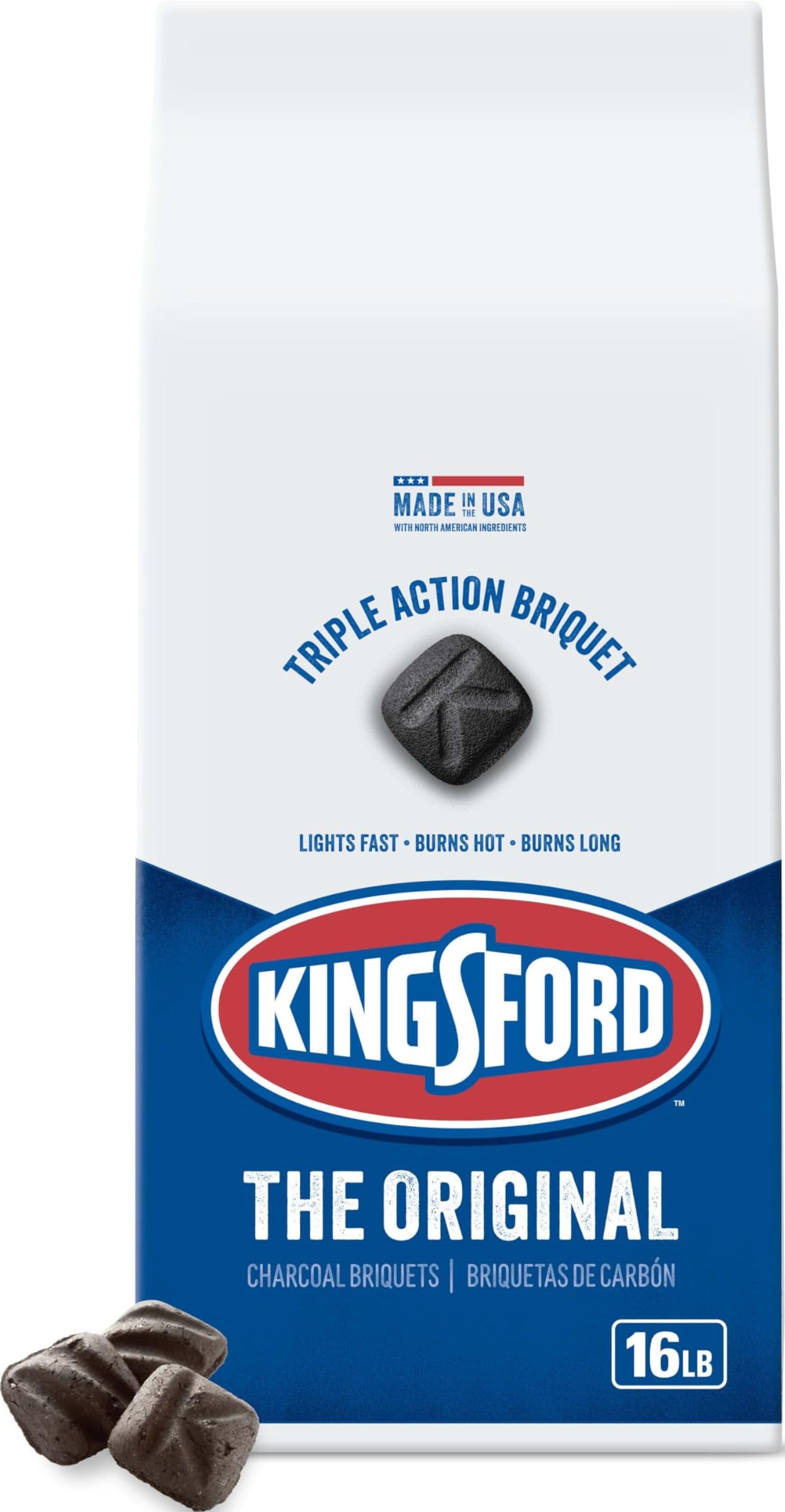 Kingsford Original Charcoal Briquettes, BBQ Charcoal for Grilling, 16 Pounds (Pa