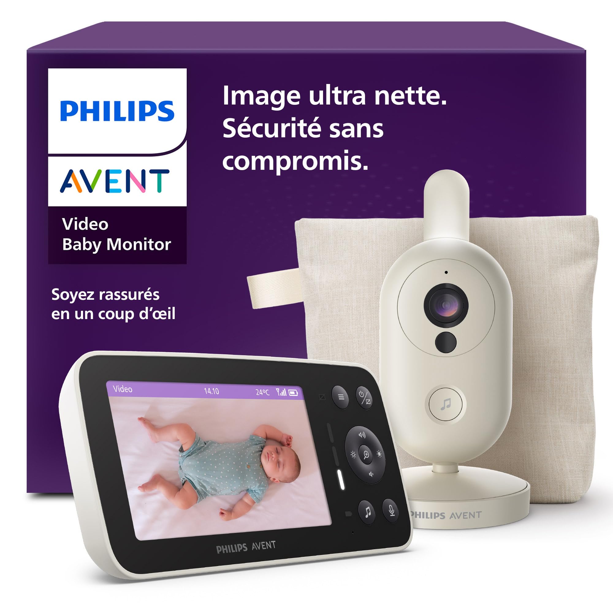 Philips AVENT Video Baby Monitor with HD Camera - Secure Surveillance Without Wi