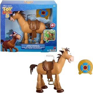 Mattel Disney and Pixar Toy Story 5 Giddy-Up Bullseye RC | 12-inch Scale Remote-Controlled Horse Toy with Sounds & Clip for Figure (Sold Separately), JKV52