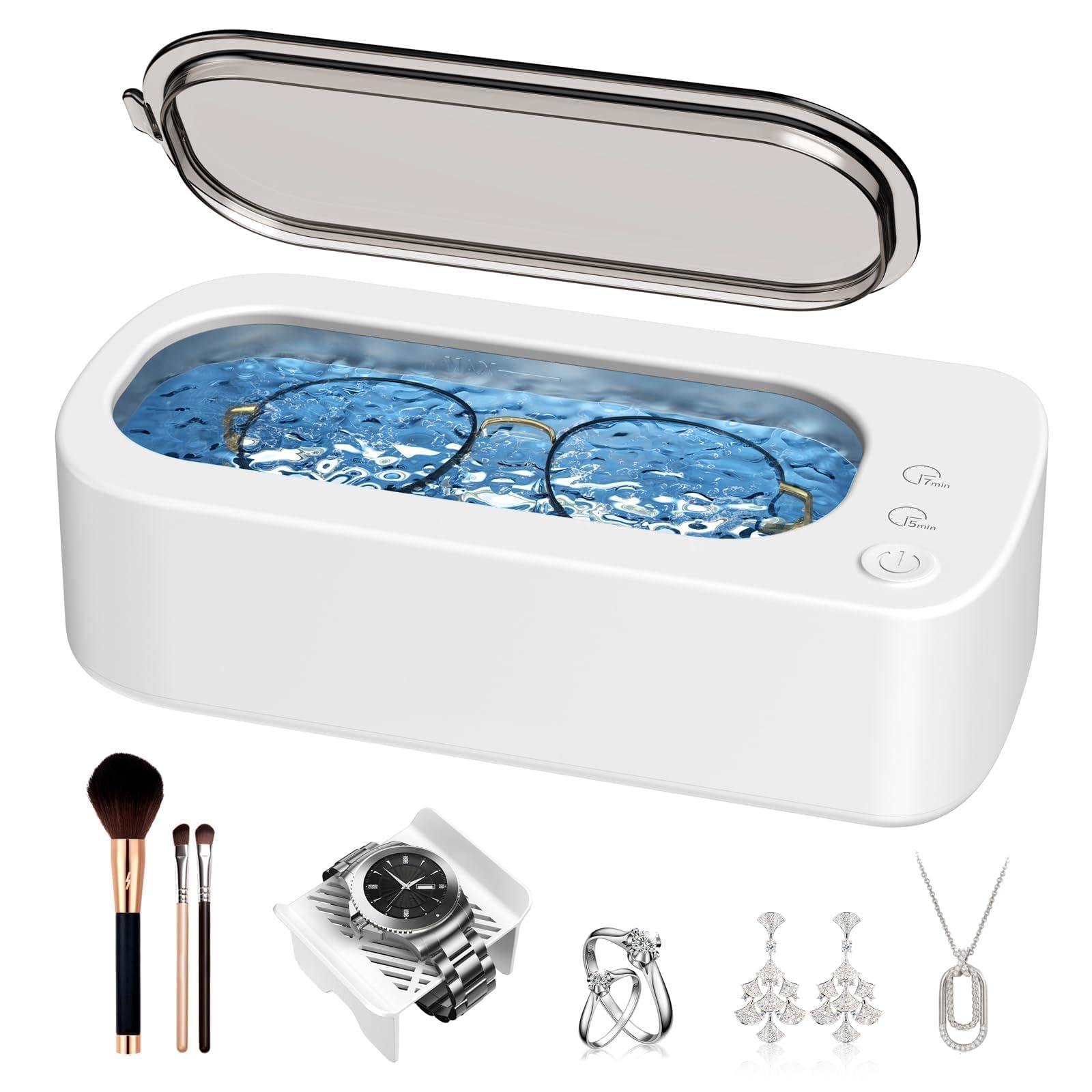 OSLTWI Ultrasonic Jewelry Cleaner Machine: 48KHz Ultra Sonic Cleaner for Jewelry