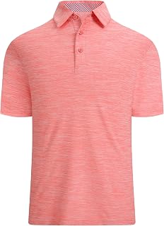 Alex Vando Mens Golf Polo Shirt Short Sleeve Breathable Casual Polo Shirt for Men