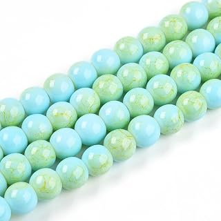 100pcs 8mm Opaque Round Porcelain Imitation Glass Beads for Baking Painted Loose Glass Beads for DIY Earrings Necklace Bracelet Jewelry Crafts Color