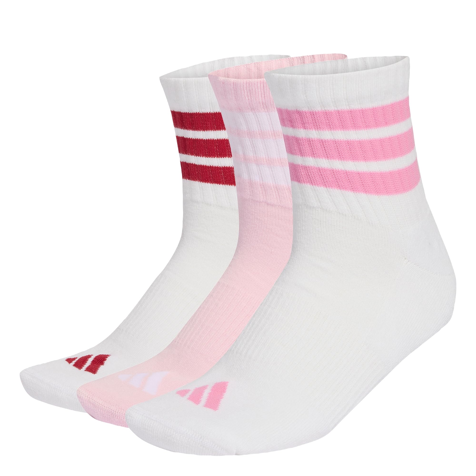 adidas Unisex 3 Pairs Padded Sports Socks with Three Stripes