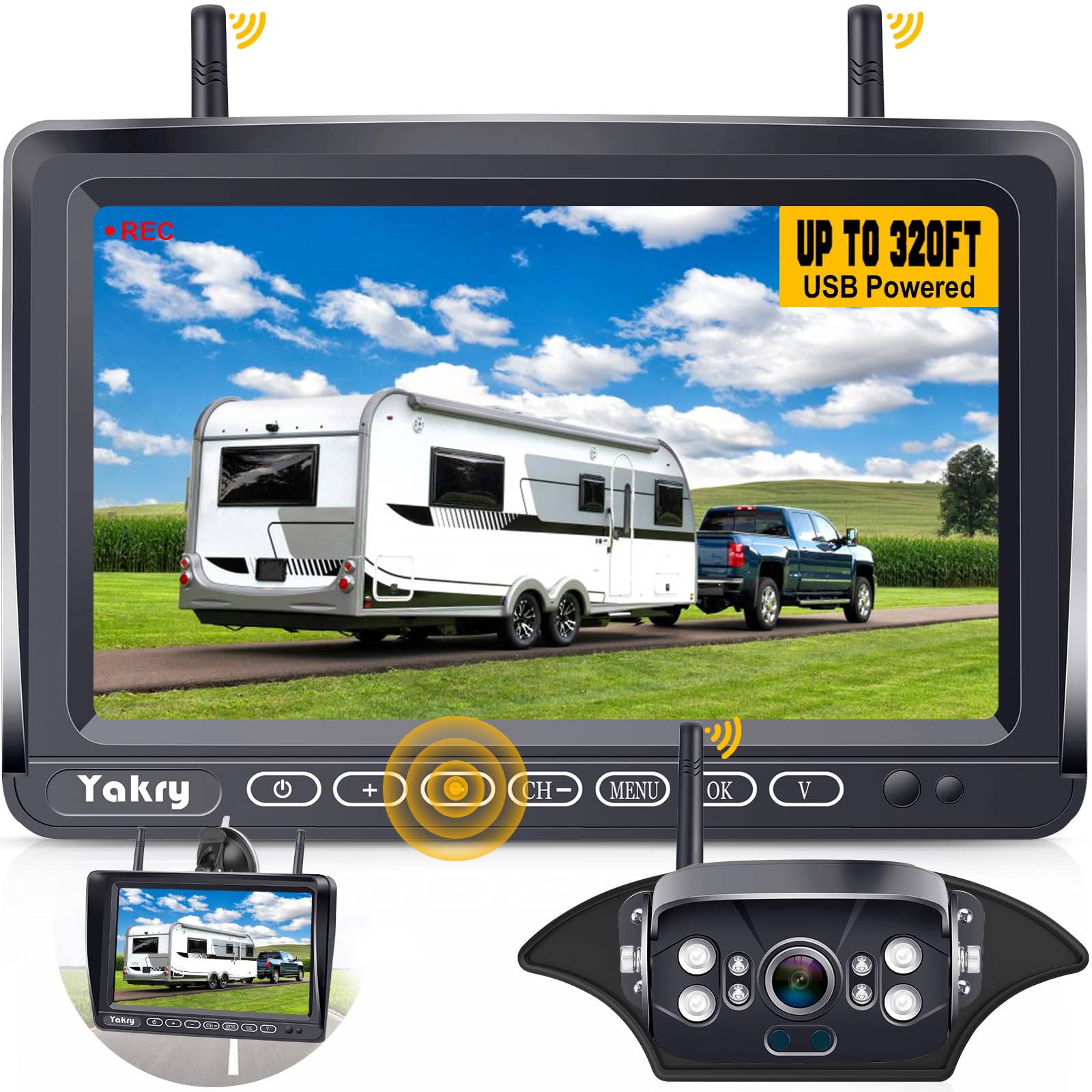 RV Backup Camera Wireless Plug and Play: Pre-Wired for Furrion Easy Install | 10