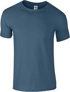 (ギルダン) Gildan メンズ ソフトスタイル 半袖 Tシャツ トップス カットソー (M) (インディゴブルー)